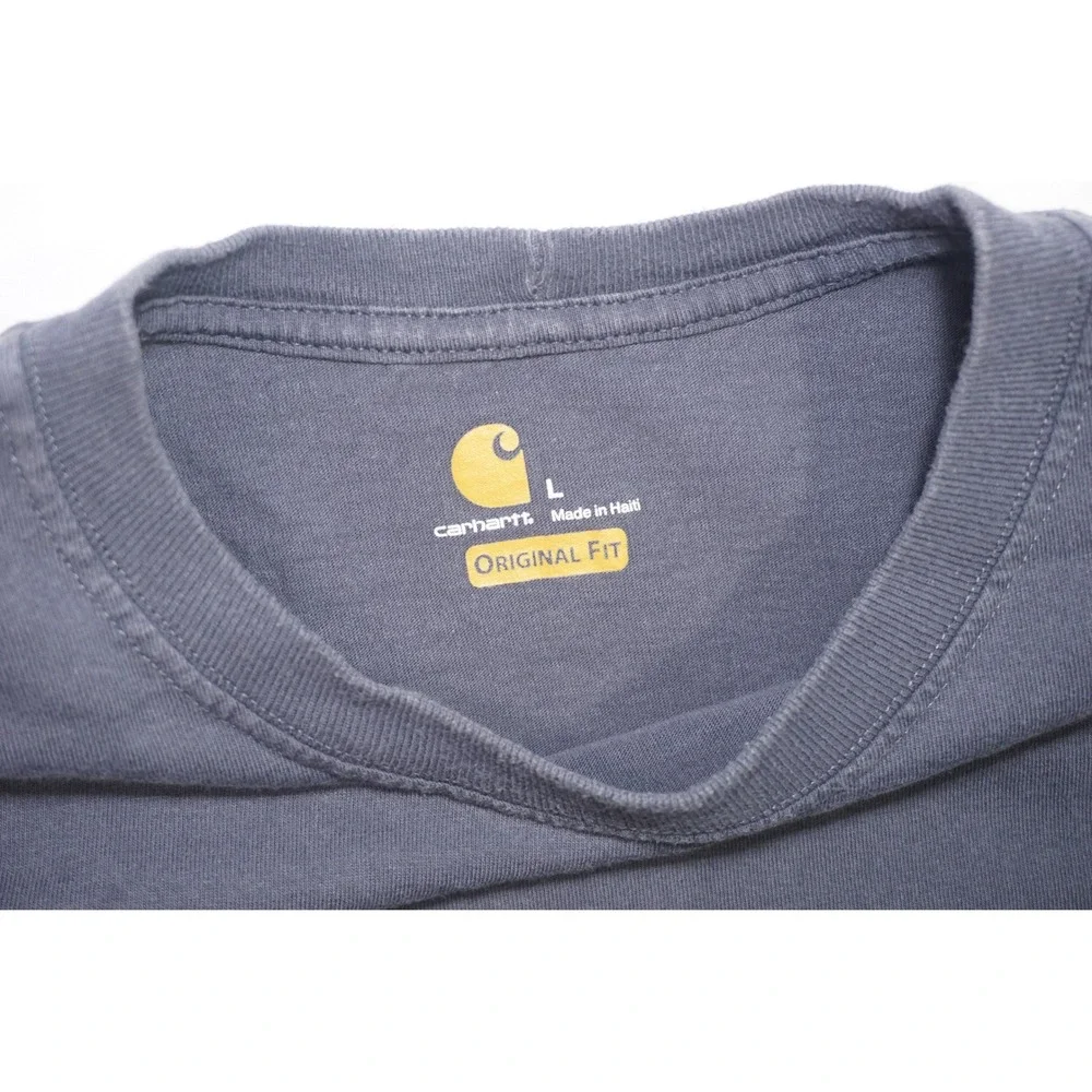 Carhartt Large Blue Cotton K87 Pocket T-Shirt Original Fit